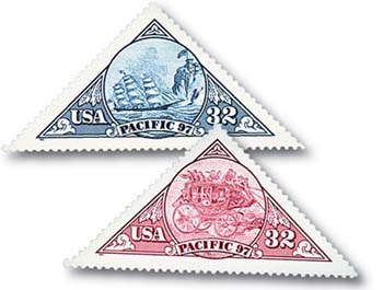 U.S. #3130-31 Pacific 97, 2 Singles MNH