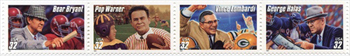 U.S. #3146a Football Coaches Strip of 4 MNH
