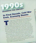 U.S.  #3191 Celebrate the Century 1990s Pane