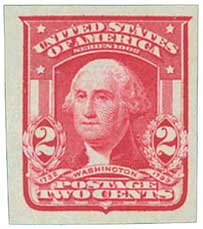 U.S. #320 2c Washington Imperforate MNH