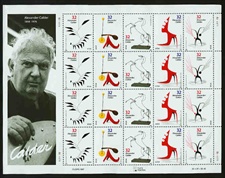 U.S.  #3202 Calder, Pane of 20