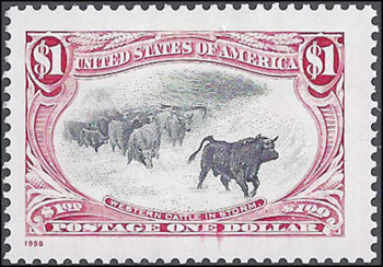 U.S. #3209h Trans-Mississippi $1.00 single MNH