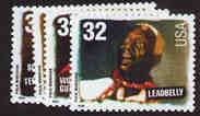 U.S. #3212-15 Folk Musicians, 4 Singles