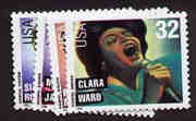 U.S. #3216-19 Gospel Singers, 4 Singles MNH