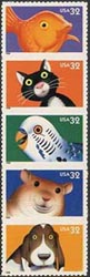 U.S. #3234a Bright Eyes Strip of 5 MNH