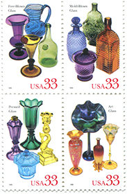 U.S. #3328a American Glass - block MNH