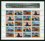 U.S.  #3337 'All Aboard' Trains Pane of 20
