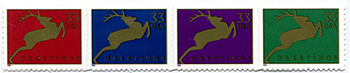 U.S. #3359a Christmas Deer Strip of 4