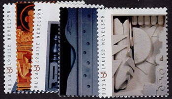 U.S. #3379-83 Nevelson, 5 Singles MNH
