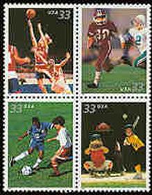 U.S. #3402a Youth Team Sports Block of 4 MNH