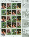 U.S.  #3402 Youth Team Sports Pane of 20