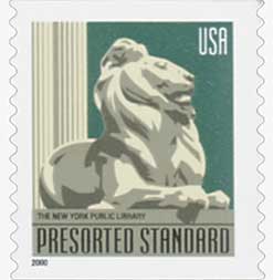 U.S. #3447 NY Public Library Lion - Coil MNH