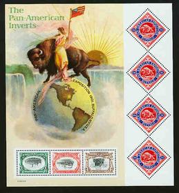 U.S.  #3505 Pan-American Expo Invert Stamps Pane of 7