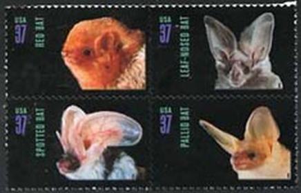 U.S. #3664a American Bats Block of 4 MNH