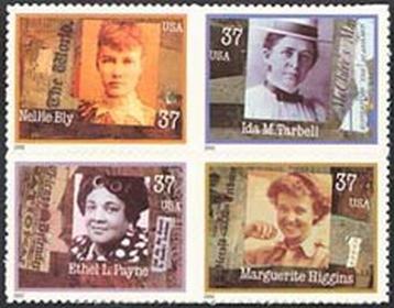U.S. #3668a Women in Journalism Block of 4 MNH