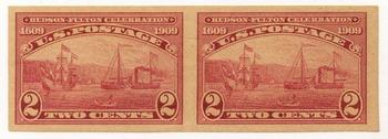 U.S. #373 Hudson-Fulton - Imperforate Mint Pair
