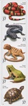 U.S. #3814-18 Reptiles and Amphibians, 5 Singles MNH