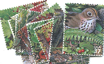 U.S. #3899a-j Nature of America: Deciduous Forest, 10 Singles