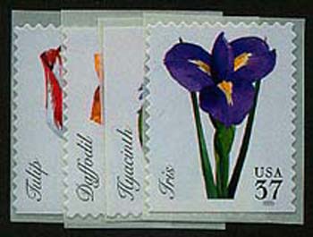 U.S. #3900-03 Spring Flowers 4 Singles MNH