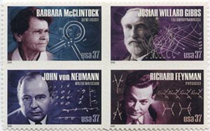 U.S. #3909a American Scientists, Block of 4 MNH