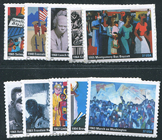 U.S. #3937a-j Equal Rights, 10 Singles MNH