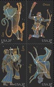 U.S. #3948a Constellations, Block of 4