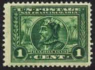 U.S. #397 1c Vasco Nunez de Balboa MNH