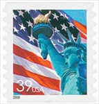 U.S. #3983 39c Lady Liberty Flag Coil MNH