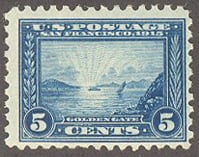 U.S. #403 5c Golden Gate MNH