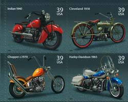 U.S. #4088a American Motorcycles Block of 4 MNH