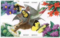 U.S. #4156b Pollinators Block of 4 MNH