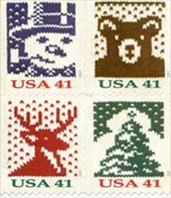 U.S. #4214a Holiday Knits Block of 4 MNH