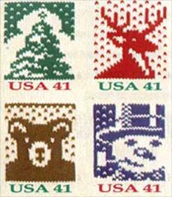 U.S. #4218a Holiday Knits Block of 4 MNH