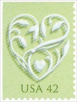 U.S. #4271 42c Wedding Hearts MNH