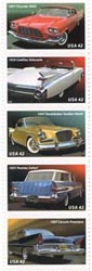 U.S. #4357a Tail Fins and Chrome - strip MNH