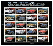 U.S.  #4357 Tail Fins and Chrome, Pane of 20