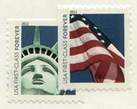 U.S. #4561-62 Lady Liberty & Flag (SSP) 2 Singles