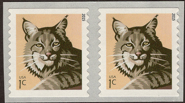 U.S. #4672a Bobcat Coil Pair (2015)