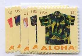 U.S. #4682-86 Aloha Shirts, 5 Singles