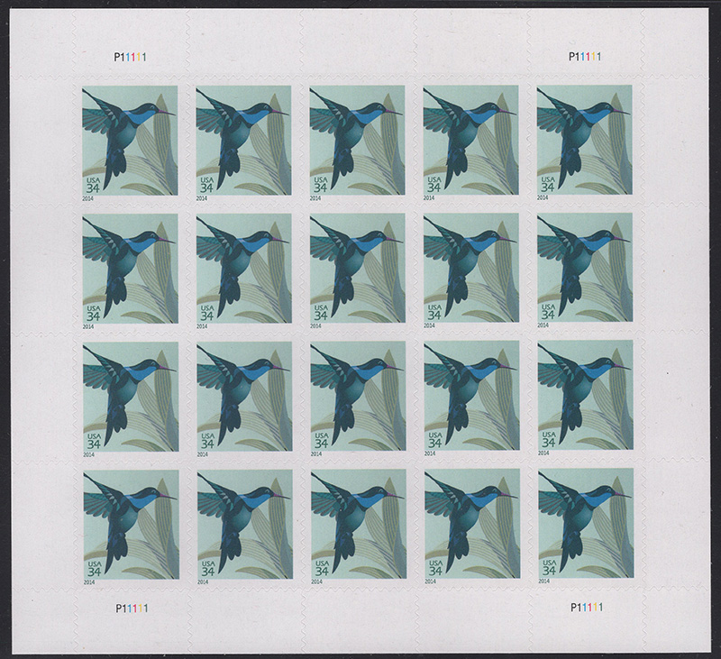 U.S. #4857 Hummingbird pane of 20