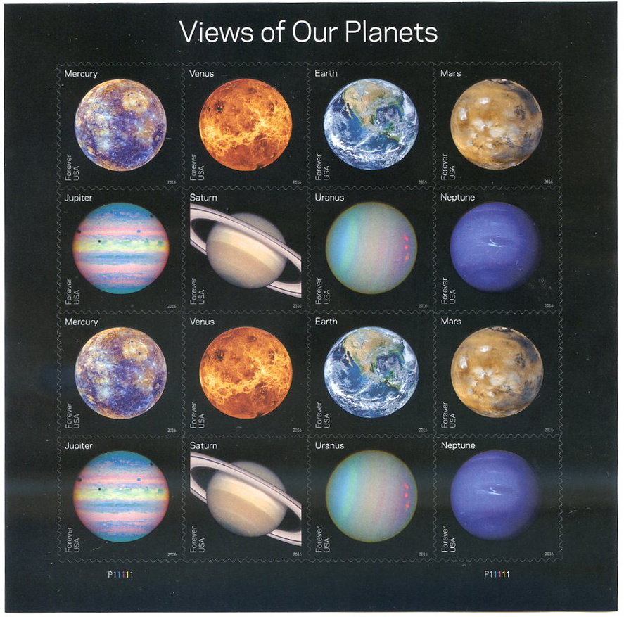 U.S. #5076 View of our Planets, Pane of 16