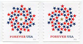 U.S. #5130 Patriotic Spiral Coil Pair