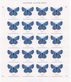 U.S #5136 Eastern Tailed-Blue Butterfly Pane of 20
