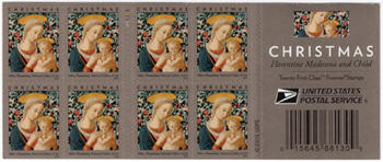 U.S. #5143 Florentine Madonna and Child Booklet of 20