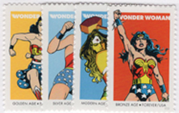 U.S. #5149-52 Wonder Woman, 4 Singles
