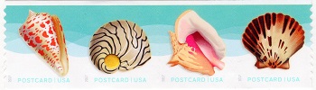U.S. #5170a Seashells Coil Strip of 4