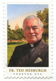 U.S. #5241 Father Ted Hesburgh (from Pane)