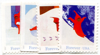 U.S. #5243-46 The Snowy Day, 4 Singles