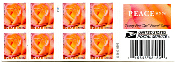 U.S. #5280 Peace Rose Booklet 20