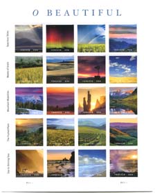 U.S. #5298 O Beautiful Pane of 20